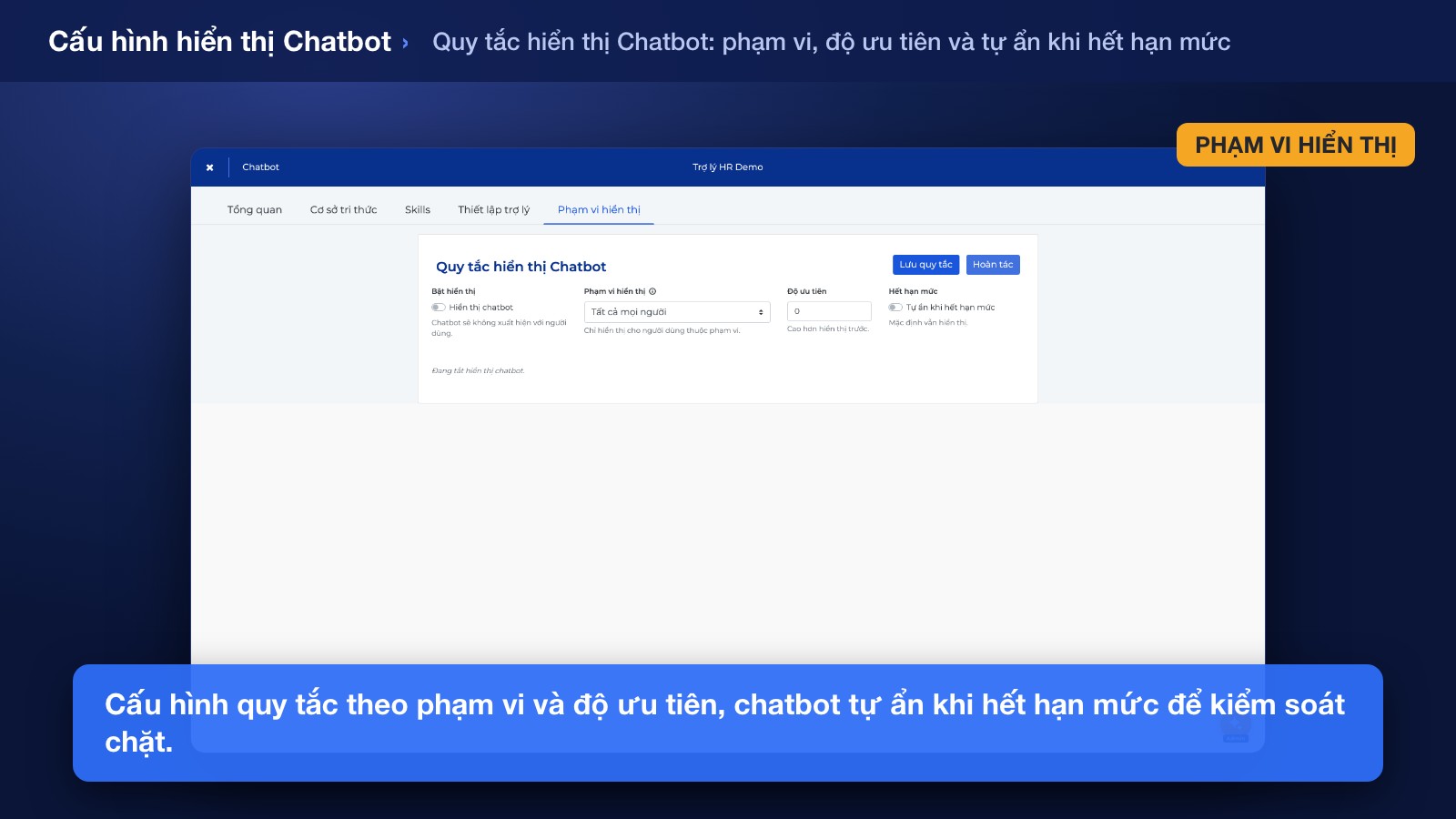Cấu hình Tác tử AI và Lịch trình