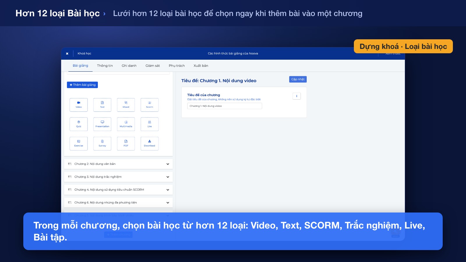 Xây dựng Cấu trúc Chương và Bài học