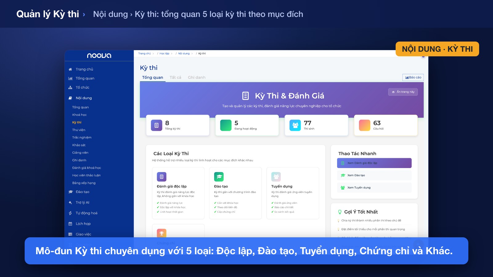 Nền tảng Tổ chức Kỳ thi Chuyên dụng