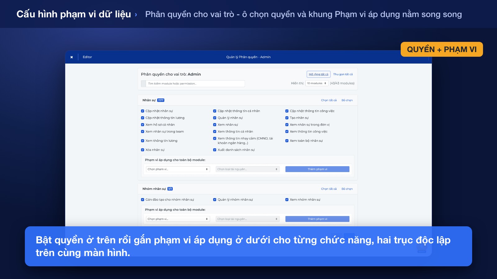 Cấu hình Phạm vi Dữ liệu