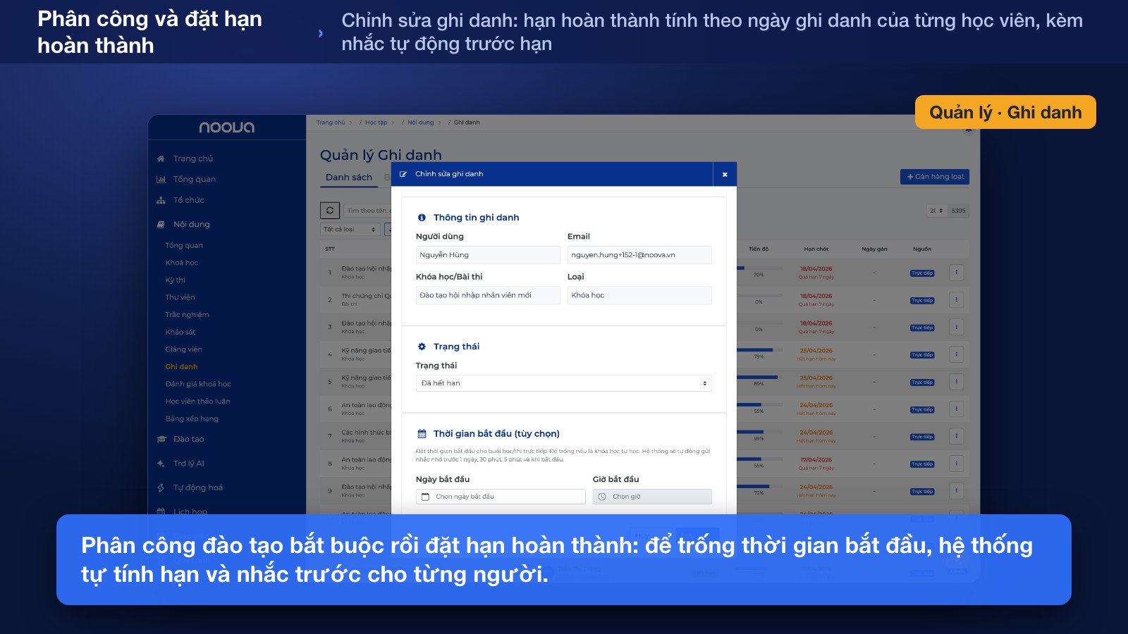 Phân Công Đào Tạo Cho Nhân Viên